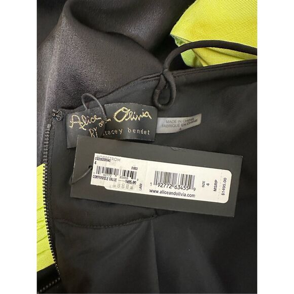 Alice + Olivia Joss Bow Back High-Low Gown SZ US 4 - Picture 12 of 12